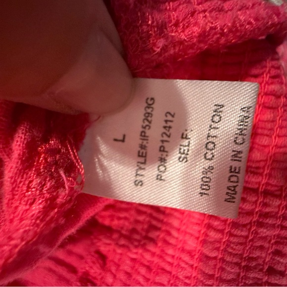 Bibi cotton gauze pink top size Large EUC - Picture 3 of 4